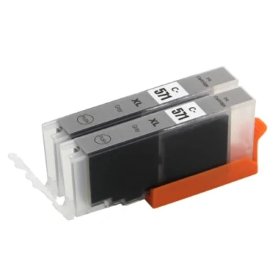 Image of Go Inks 2 Compatible to replace CLI 571GY XL Grey Ink Cartridges for use with Canon PIXMA Printers