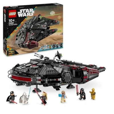 Image of LEGO Star Wars The Dark Falcon Starship Set, Vehicle Building Toy for 10 Plus Year Old Boys &amp; Girls, with 6 Minifigures Incl. C 3PO, Birthday Gift Kids and Fans 75389