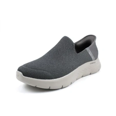 Image of Skechers Men&#039;s Go Walk Flex Sneaker, Dark Grey Textile, 9.5 UK