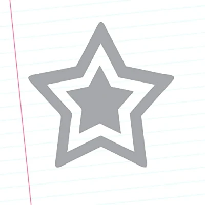 Image of Classic Silver Star Teacher Stamp 22mm, Quality Self inking Mount, Reinkable^
