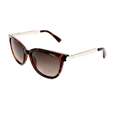 Image of Polaroid Wenko Women&#039;s PLD 5015/S 94 Sunglasses, Dark Havana Light Gold, 55