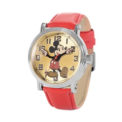 Image of Disney Unisex Adults Analog Japanese Quartz Watch with Leather Strap WDS001217