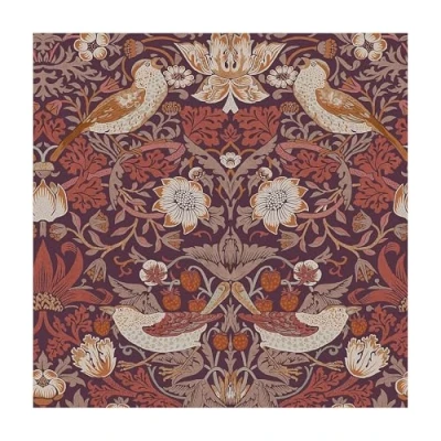 Image of William Morris At Home Strawberry Thief Deep Blue Wallpaper