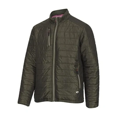 Image of Hoggs of Fife Kingston Lightweight Quilted Jacket Olive/Wine XX Large Olive