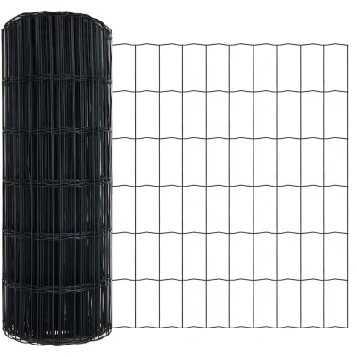 Image of vidaXL Euro Fence Grey 0.8x25 m Steel