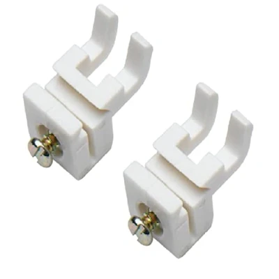 Image of Merriway BH03866 (2 Pcs) Curtain Rail Track Stop Ends for Swish Solo Glide White Pack of 2 Pieces