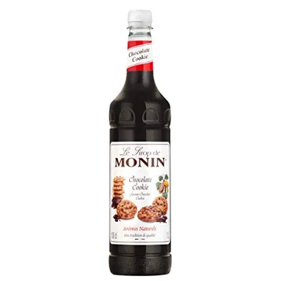 Image of MONIN Premium Chocolate Cookie Syrup 1L for Coffee and Cocktails. Vegan Friendly, Allergen Free, 100% Natural Flavours Colourings