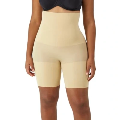 Image of Maidenform Women&#039;s Slim Waisters Hi Waist Thing Thigh Slimmer, Beige (Latte Lift), Size 18 (Manufacturer Size: XX Large)