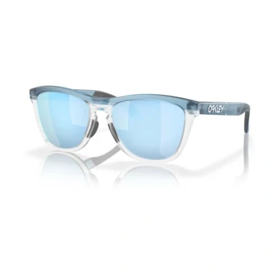 Image of Oakley Man OO9284 FROGSKINS RANGE 928409 Sunglasses O_matter Grey Blue Round Polarized Prizm