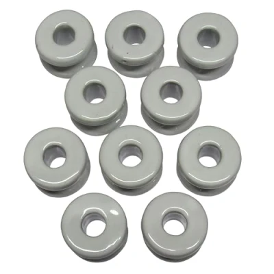 Image of Electric Fence Porcelain Insulator Donuts X10 (Electrified Fencing Corner Insulating Ring)