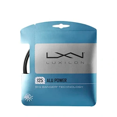Image of Wilson Luxilon ALU Power Tennis String, Polyester, 17, Diameter: 1.25 mm, Black, 12.2 m