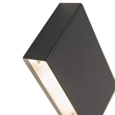 Image of Qazqa Modern Wall Lamp I Light Black Otan Suitable for LED G9 2 Aluminium Living Room Kitchen Bedroom