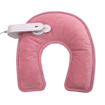 Image of EPISENT Electric HOT Water Bottles Rechargeable, Soft &amp; Cosy Bag Lower Back, Stomach Hand Warmer Wearable Pain Relief (U Shape Neck Bottle Pink)