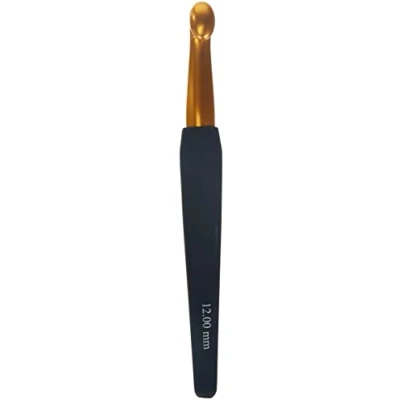 Image of KnitPro KP30886 12 mm Aluminium Crochet Hook, Gold, Gld bl