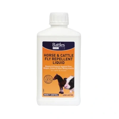 Image of William Hunter Equestrian Battles horse &amp; cattle fly repellent liquid 500ml