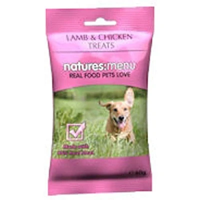 Image of Natures Menu REAL Lamb mini treats (for small dogs) 60g packs Made with 95% MEAT Wheat &amp; Gluten Free
