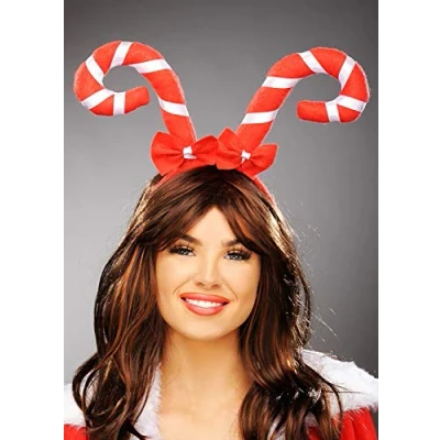 Image of Delights Red and White Christmas Candy Cane Headband