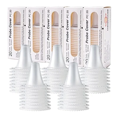Image of 100 Pcs Ear Thermometer Probe Covers,Refill Caps Covers for All Braun Models and Various Types of Digital Thermometers