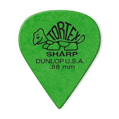 Image of Dunlop 412R.88 Tortex® Sharp, Green, .88mm, 72/Bag