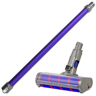Image of SPARES2GO Soft Roller Brush Head Hard Floor Turbine Tool + Extension Rod Wand compatible with Dyson DC58 DC62 Vacuum Cleaner