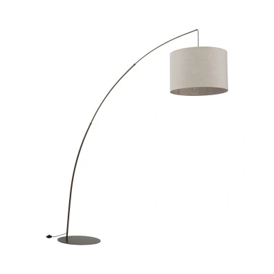 Image of Moby Arc Floor Lamp Brown 1xE27