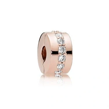 Image of Pandora Rose Gold Shining Path Clip
