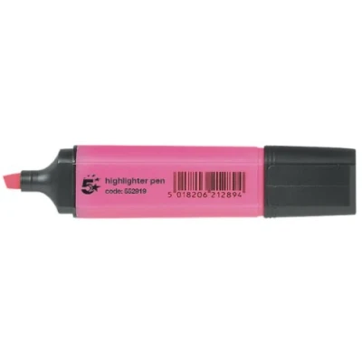 Image of 5 Star Highlighters Chisel Tip 1 4mm Line Pink [Pack of 12]
