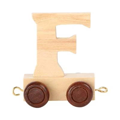Image of Childrens Personalised Wooden Alphabet Letter Train A Z Name Set All Letters Available (Letter F)