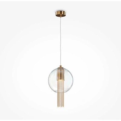 Image of Maytoni Flusso I Modern Slim Pendant Ceiling Light Bronze GU10