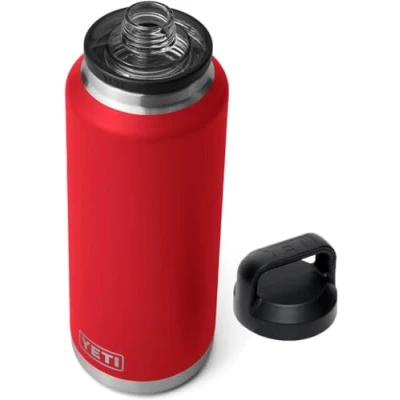 Image of YETI Rambler Bottle Chug, Vaccum Insulated Stainless Steel with Chug Cap, Rescue Red, 46 oz (1.4 L)