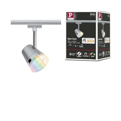 Image of Paulmann URail Cone spot RGBW matt chrome ZigBee