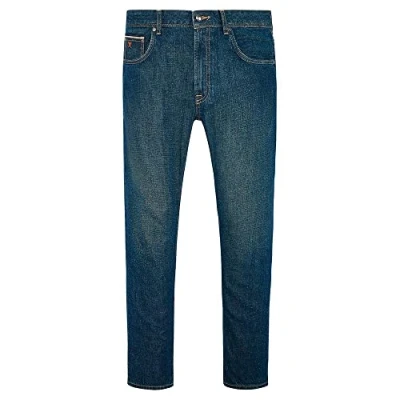 Image of Hackett London Men&#039;s Wiser WASH Selvedge Trousers, 000denim, 30W/32L