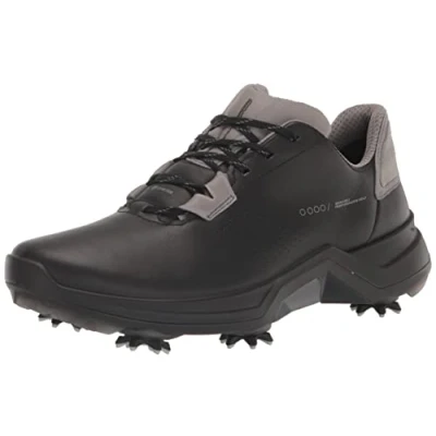 Image of ECCO Golf BIOM G5 shoes, Men&#039;s, Size: 11/11.5, Black/steel Leather and textile