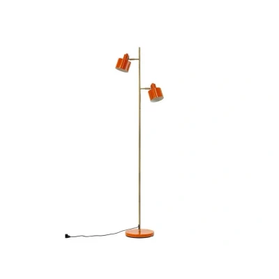 Image of Dyberg Larsen Ocean floor lamp, orange, height 160 cm, metal