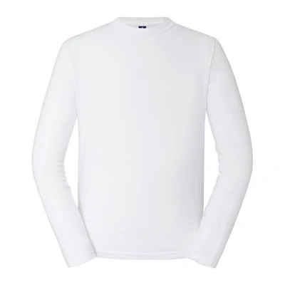 Image of Russell Athletic Mens Classic Long Sleeved T Shirt (White) Size X Small