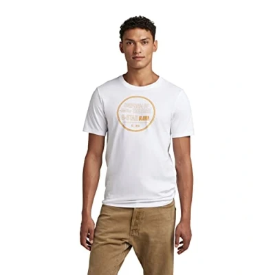 Image of G STAR RAW Men&#039;s Chest Graphic Slim T Shirt, White (white D23159 336 110), M