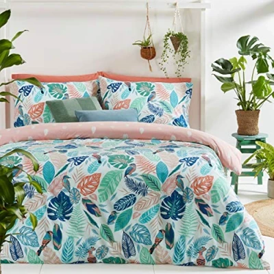 Image of furn. Guava Duvet Cover and Pillowcase Set, Multi, Double Multicolour