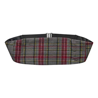 Image of King &amp; Priory Traditional Light Grey Tartan Cummerbund, Scotland