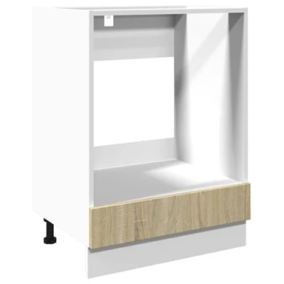 Image of vidaXL Oven Cabinet Kitchen Microwave Stand Sonoma Oak Engineered Wood Compact Space saving Design Adjustable Feet