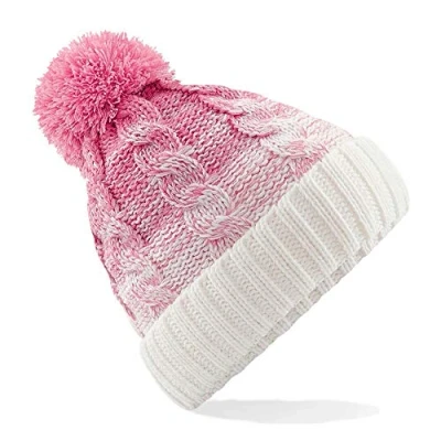 Image of Beechfield B459 Ombré Beanie Dusky Pink/Off White