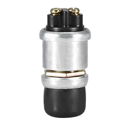 Image of 2Pin 12V 20A Horn Button Push Starter Switch Weatherproof Rubber Cover and 2 Terminals for Car Boat Track Sealed Engine Start