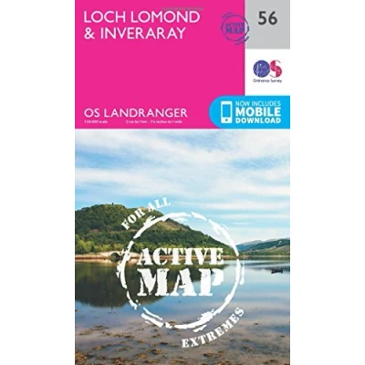 Image of Landranger Active 56 Loch Lomond &amp; Inveraray Map With Digital Version