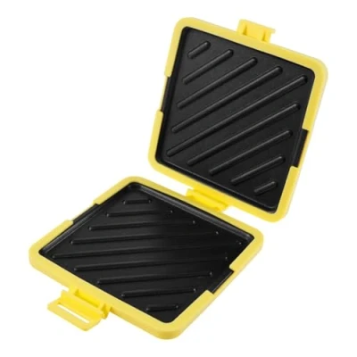 Image of Microwave Toastie Sandwich Maker, Micro Munchy Microwavable Maker with Adjustable Silicone Straps, No Electricity, Wireless(Yellow)