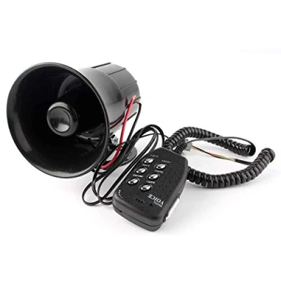 Image of 12V 100W 6 Sound Loud Car Warning Alarm Police Fire Siren Air Horn PA Speaker