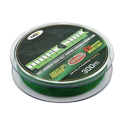 Image of NGT 300m Spool Of &#039;Quick Sink&#039; Moss Green 20lb Braid Braided fishing line