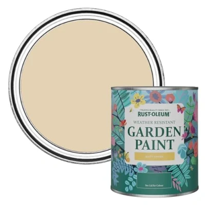 Image of Rust Oleum Beige Mould Resistant Garden Paint in Matt Finish Sandhaven 750ml