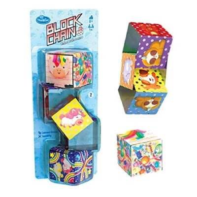Image of ThinkFun Block Chain Unicorns Challenge Logic Brain Game Puzzle and STEM Toy for Kids Age 8 Years Up