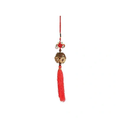 Image of lachineuse Decorative Items, Cotton, Rouge Et Doré, 8x6x3cm