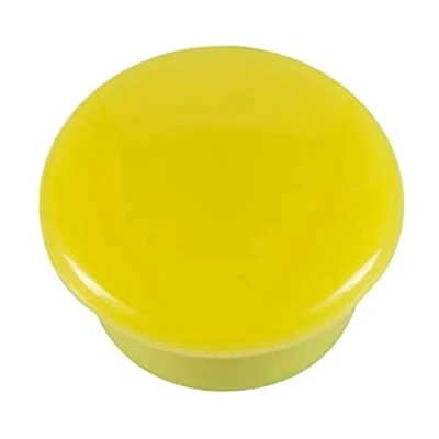 Image of Westcott E 10803 00 Adhesive Magnets 15 mm Round Yellow Pack of 10
