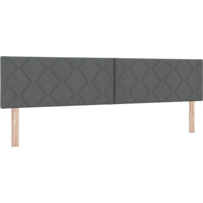Image of vidaXL LED Headboard Diamond Blocks Design Dark Grey 200 cm Fabric